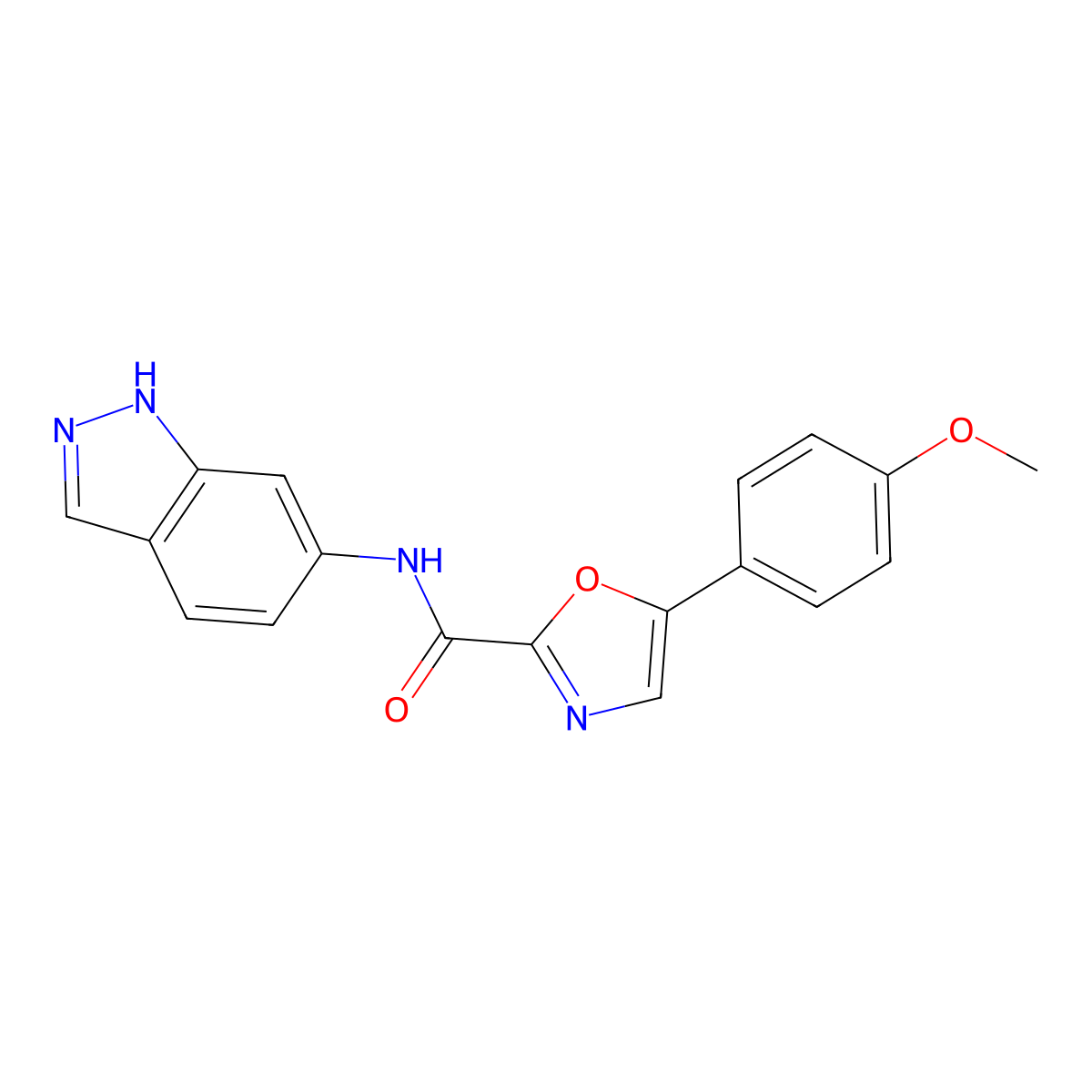 N-(1H-indazol-6-yl)-5-(4-methoxyphenyl)oxazole-2-carboxamide molecular structure, CAS 1795440-93-5