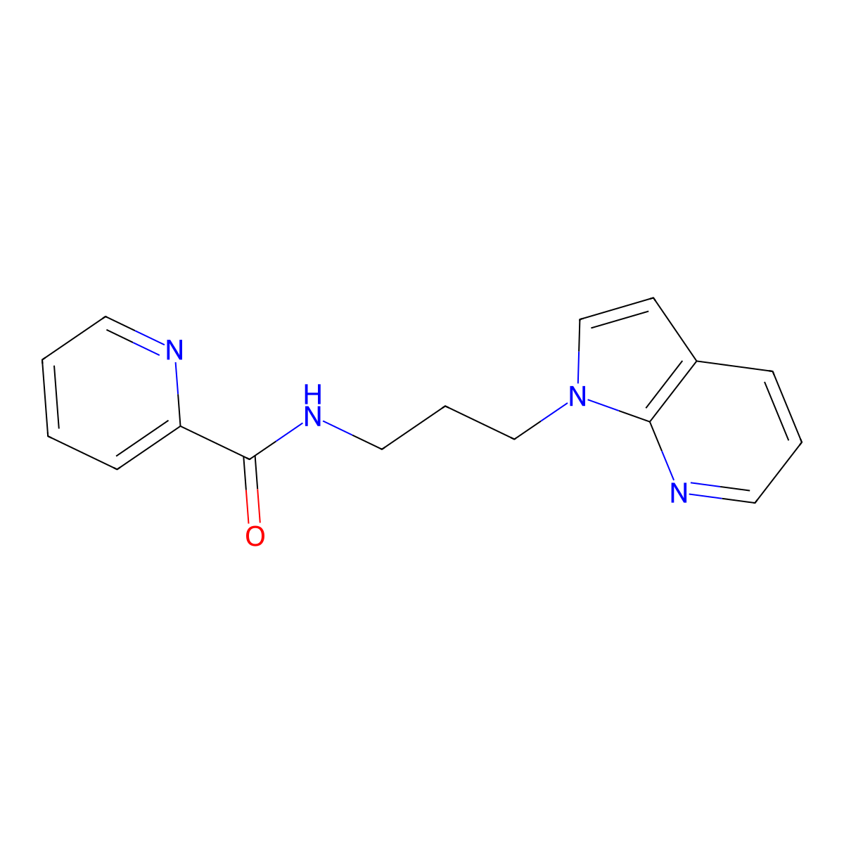 N-(3-(1H-pyrrolo[2,3-b]pyridin-1-yl)propyl)picolinamide molecular structure, CAS 1795441-67-6