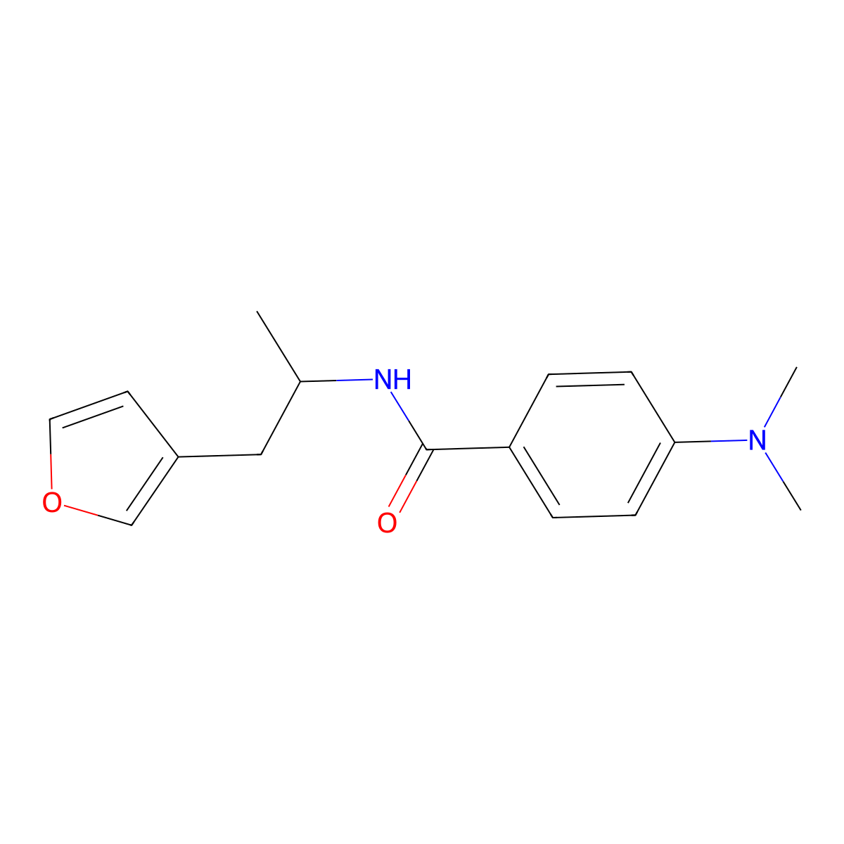 4-(dimethylamino)-N-[1-(furan-3-yl)propan-2-yl]benzamide molecular structure, CAS 1795441-76-7