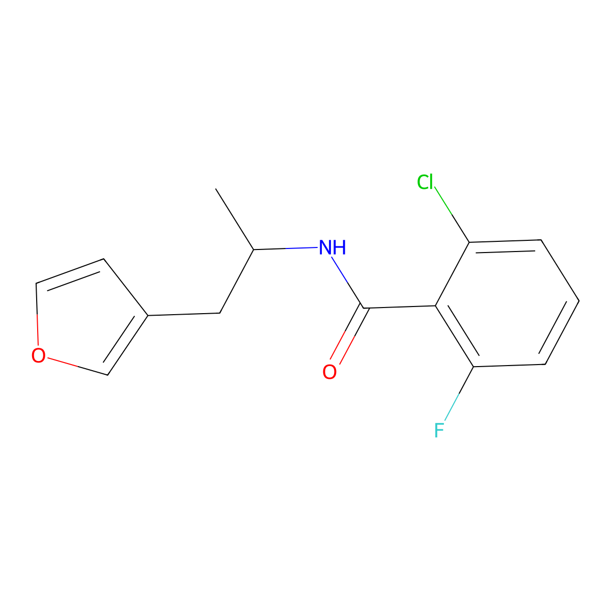 2-chloro-6-fluoro-N-[1-(furan-3-yl)propan-2-yl]benzamide molecular structure, CAS 1795441-83-6