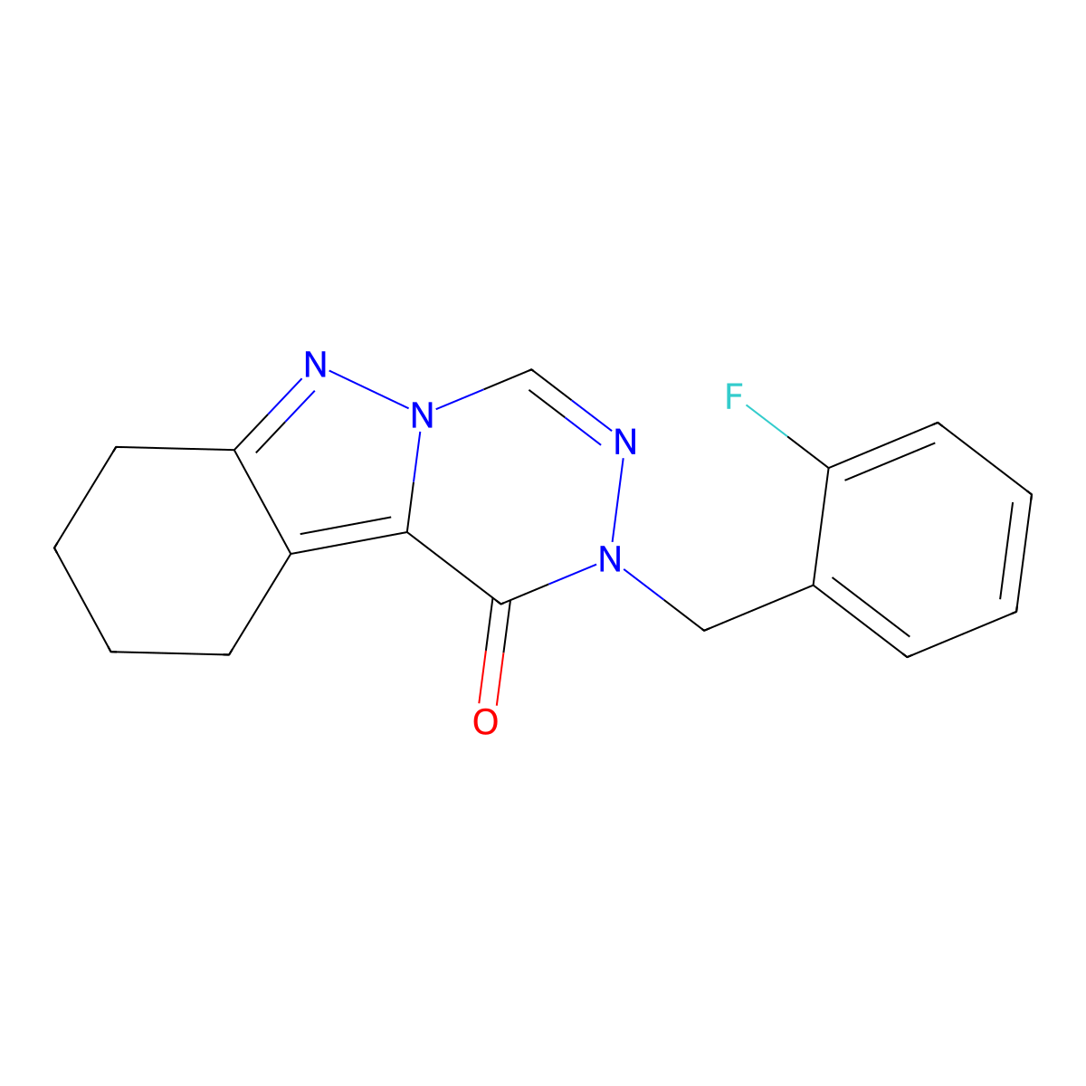 2-(2-fluorobenzyl)-7,8,9,10-tetrahydro-[1,2,4]triazino[4,5-b]indazol-1(2H)-one molecular structure, CAS 1795442-14-6