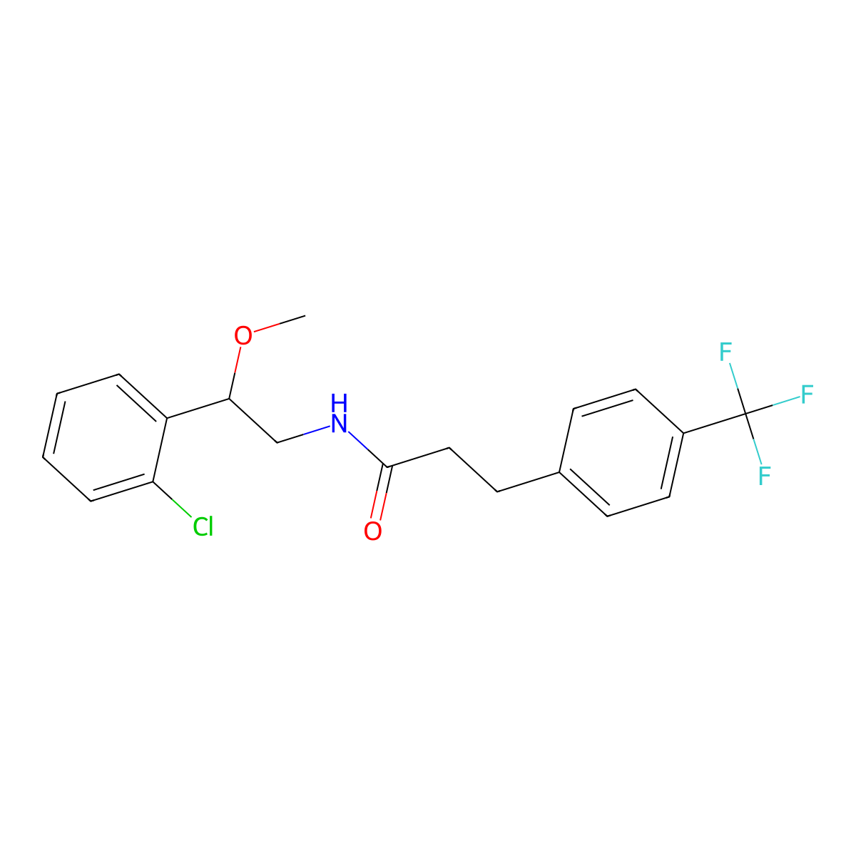N-[2-(2-chlorophenyl)-2-methoxyethyl]-3-[4-(trifluoromethyl)phenyl]propanamide molecular structure, CAS 1795442-39-5