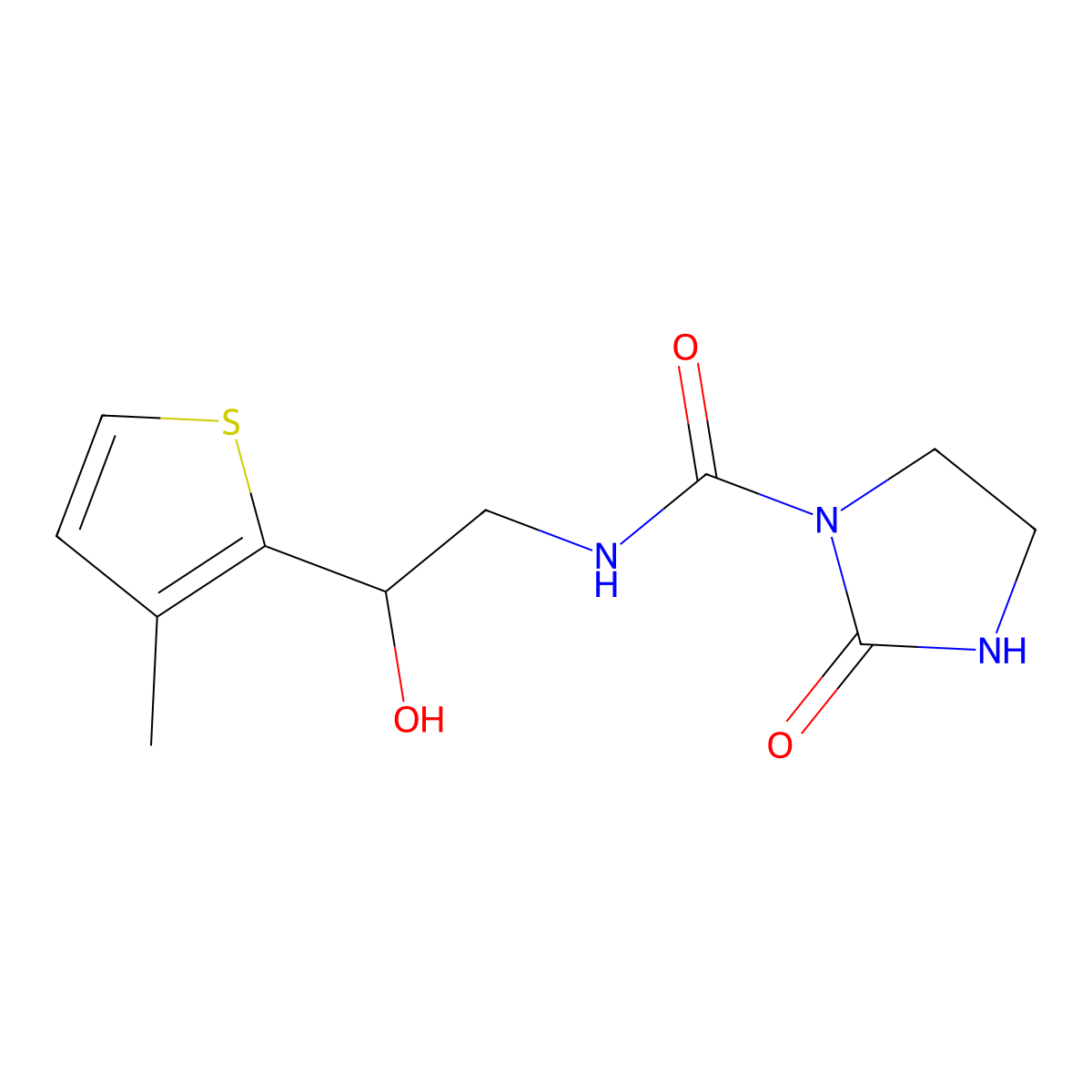 N-[2-hydroxy-2-(3-methylthiophen-2-yl)ethyl]-2-oxoimidazolidine-1-carboxamide molecular structure, CAS 1795442-58-8