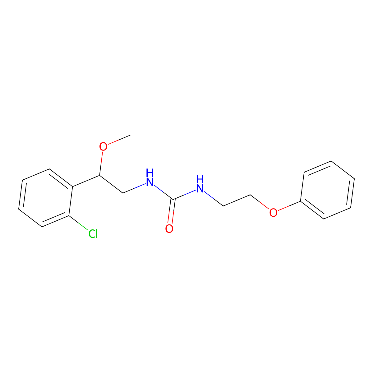 1-(2-(2-Chlorophenyl)-2-methoxyethyl)-3-(2-phenoxyethyl)urea molecular structure, CAS 1795442-60-2