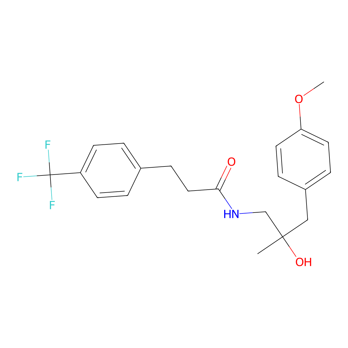 N-[2-hydroxy-3-(4-methoxyphenyl)-2-methylpropyl]-3-[4-(trifluoromethyl)phenyl]propanamide molecular structure, CAS 1795442-70-4