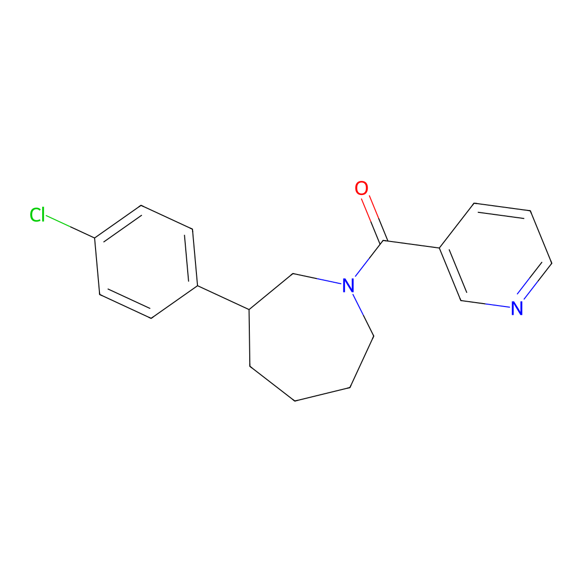 (3-(4-Chlorophenyl)azepan-1-yl)(pyridin-3-yl)methanone molecular structure, CAS 1795443-10-5