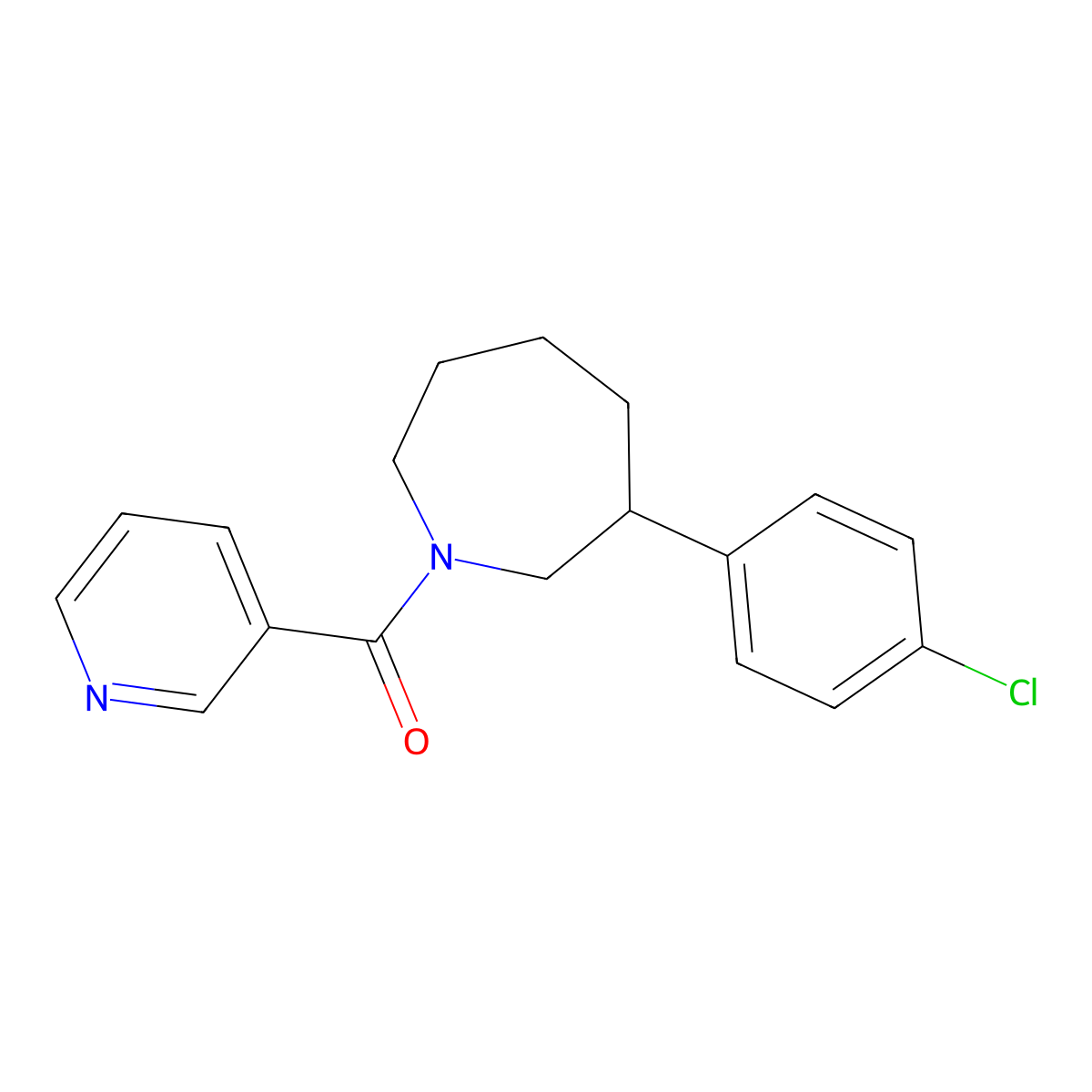 (3-(4-Chlorophenyl)azepan-1-yl)(pyridin-3-yl)methanone molecular structure, CAS 1795443-10-5