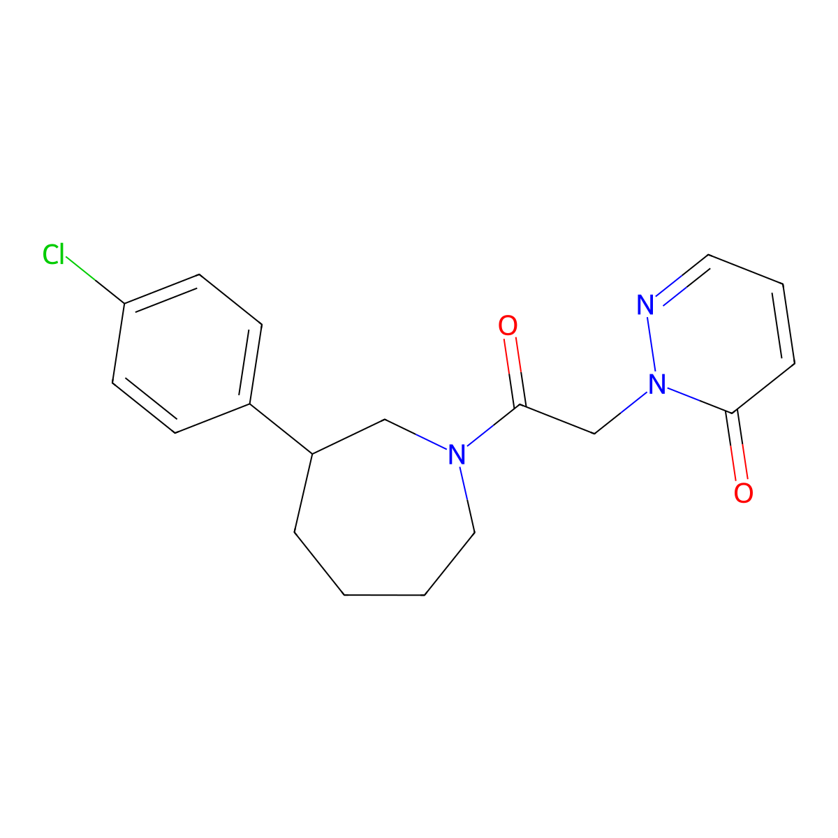 2-(2-(3-(4-chlorophenyl)azepan-1-yl)-2-oxoethyl)pyridazin-3(2H)-one molecular structure, CAS 1795443-14-9