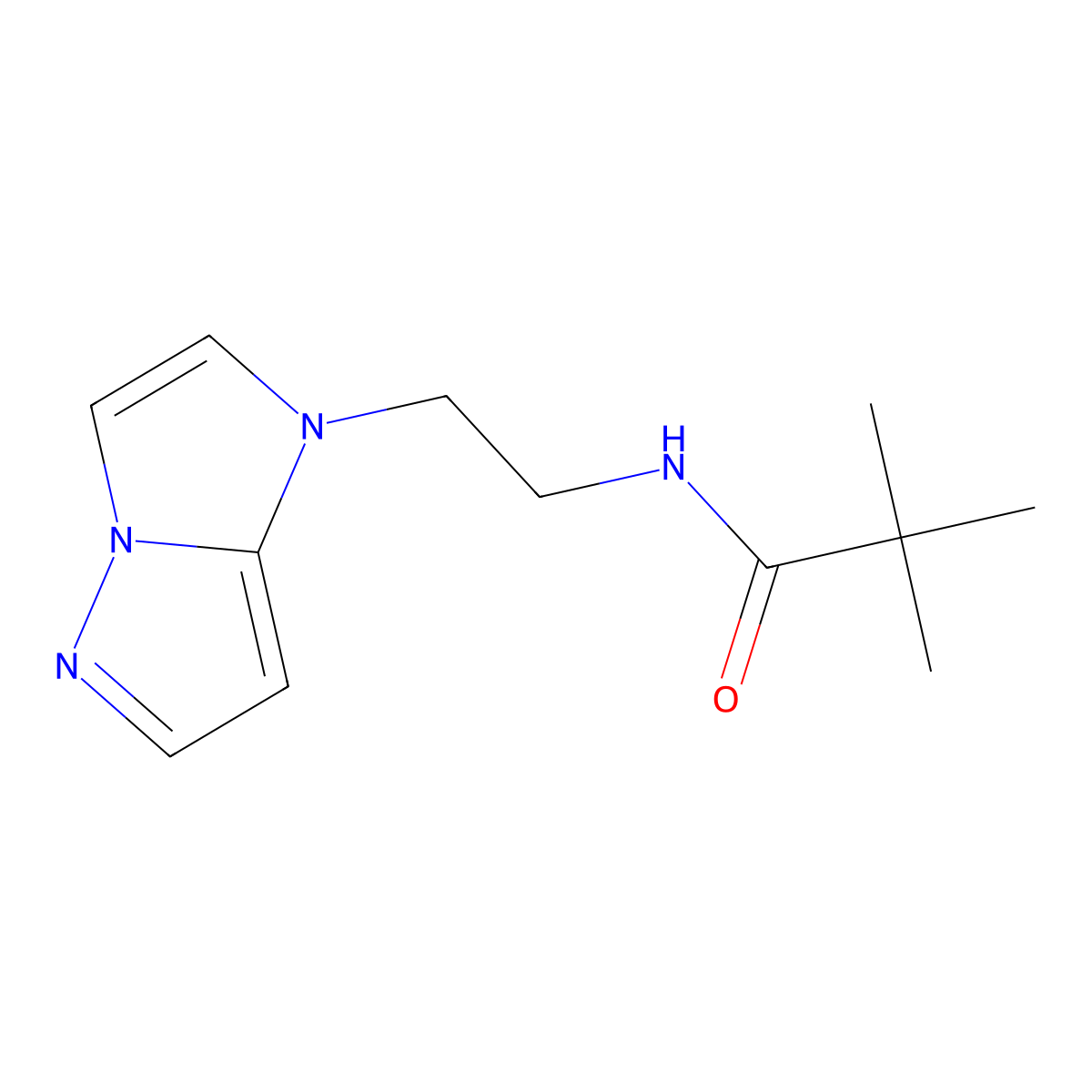 N-(2-(1H-imidazo[1,2-b]pyrazol-1-yl)ethyl)pivalamide molecular structure, CAS 1795443-37-6