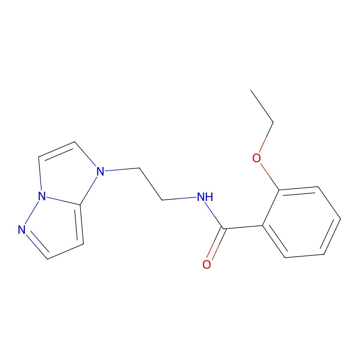 N-(2-(1H-imidazo[1,2-b]pyrazol-1-yl)ethyl)-2-ethoxybenzamide molecular structure, CAS 1795443-49-0