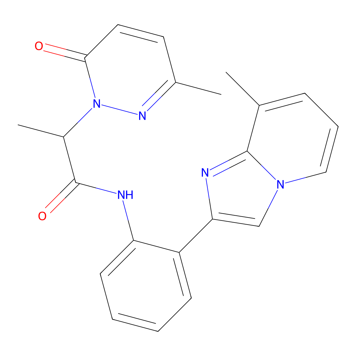 2-(3-methyl-6-oxopyridazin-1(6H)-yl)-N-(2-(8-methylimidazo[1,2-a]pyridin-2-yl)phenyl)propanamide molecular structure, CAS 1795443-58-1