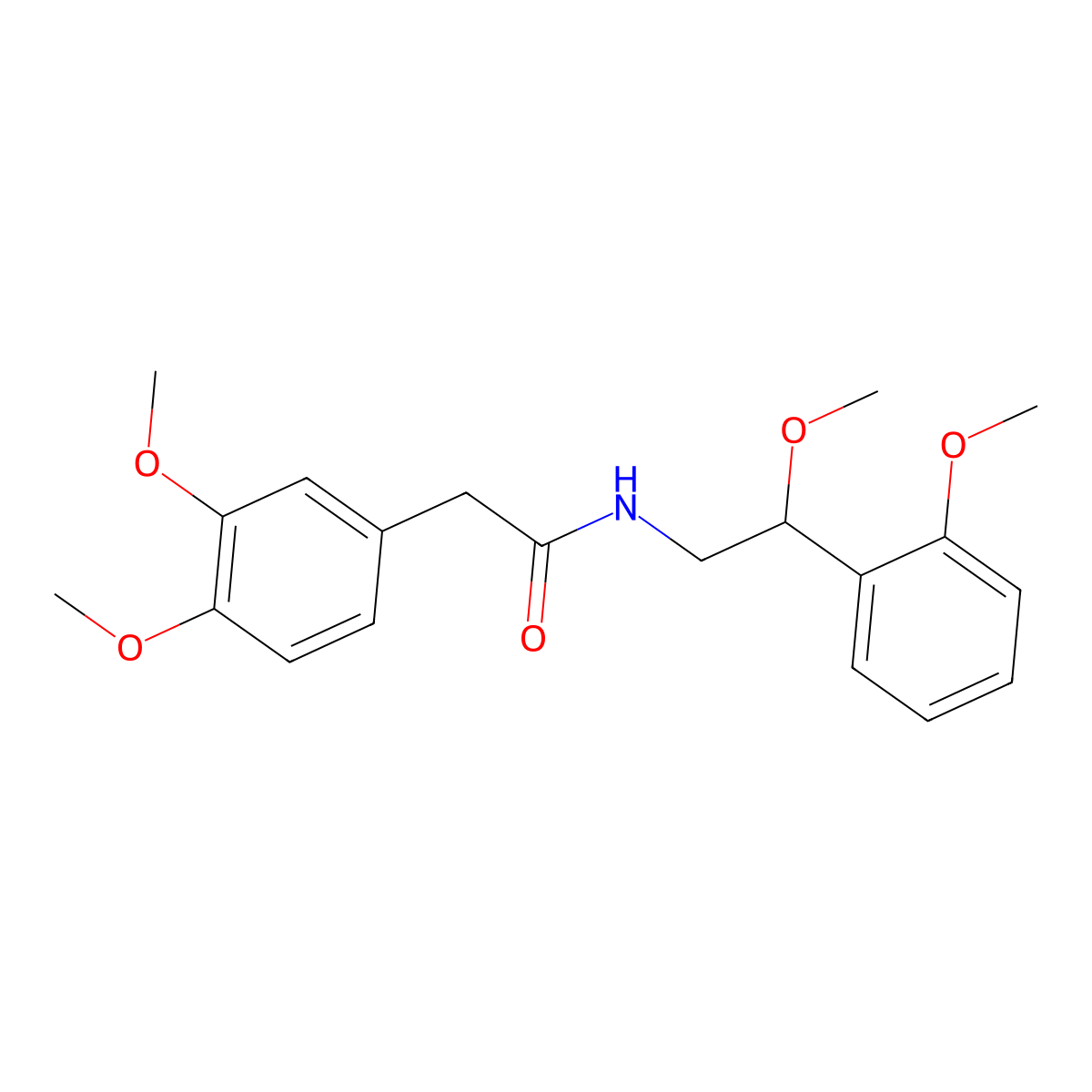 2-(3,4-dimethoxyphenyl)-N-[2-methoxy-2-(2-methoxyphenyl)ethyl]acetamide molecular structure, CAS 1795444-17-5