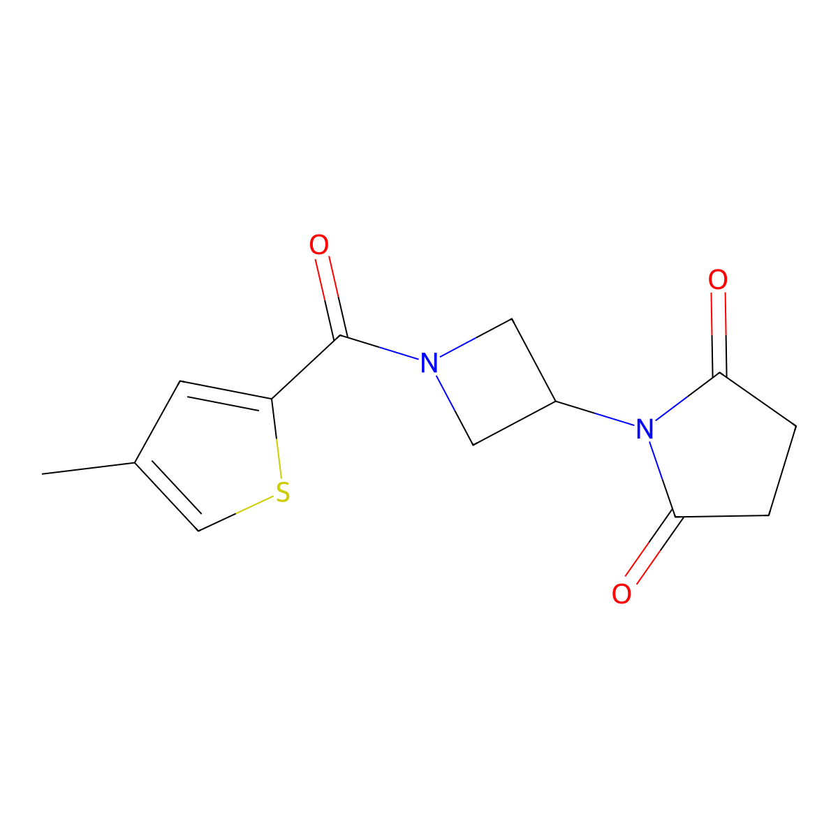 1-[1-(4-Methylthiophene-2-carbonyl)azetidin-3-yl]pyrrolidine-2,5-dione molecular structure, CAS 1795445-94-1