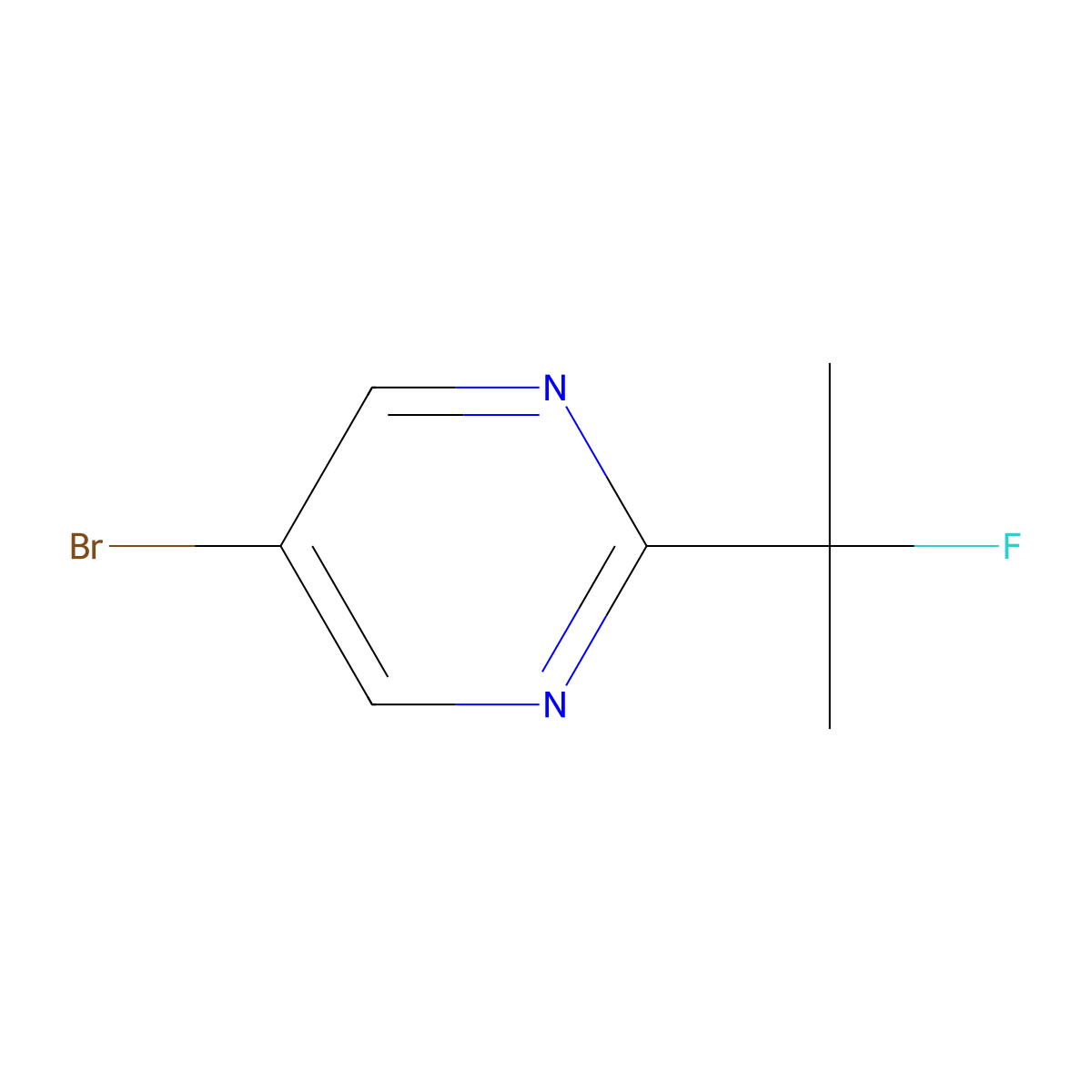 5-Bromo-2-(2-fluoropropan-2-yl)pyrimidine molecular structure, CAS 1795452-07-1