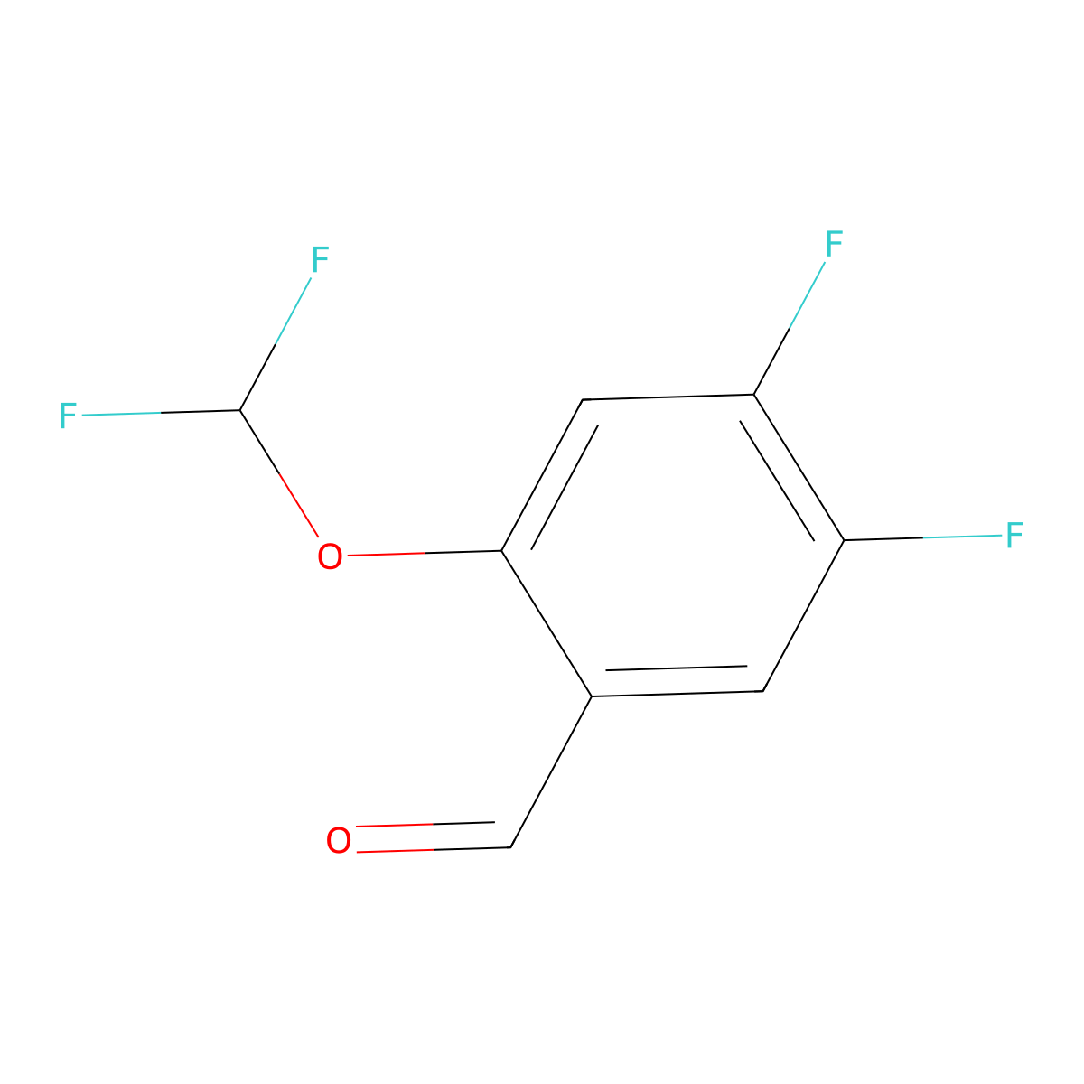 2-(Difluoromethoxy)-4,5-difluorobenzaldehyde molecular structure, CAS 1795452-40-2
