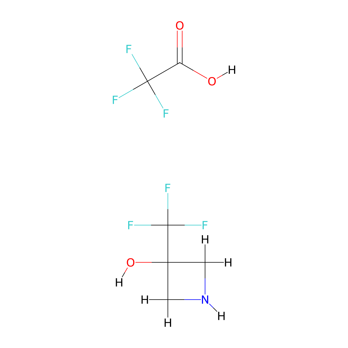 3-(Trifluoromethyl)azetidin-3-ol,trifluoroaceticacid molecular structure, CAS 1795452-92-4