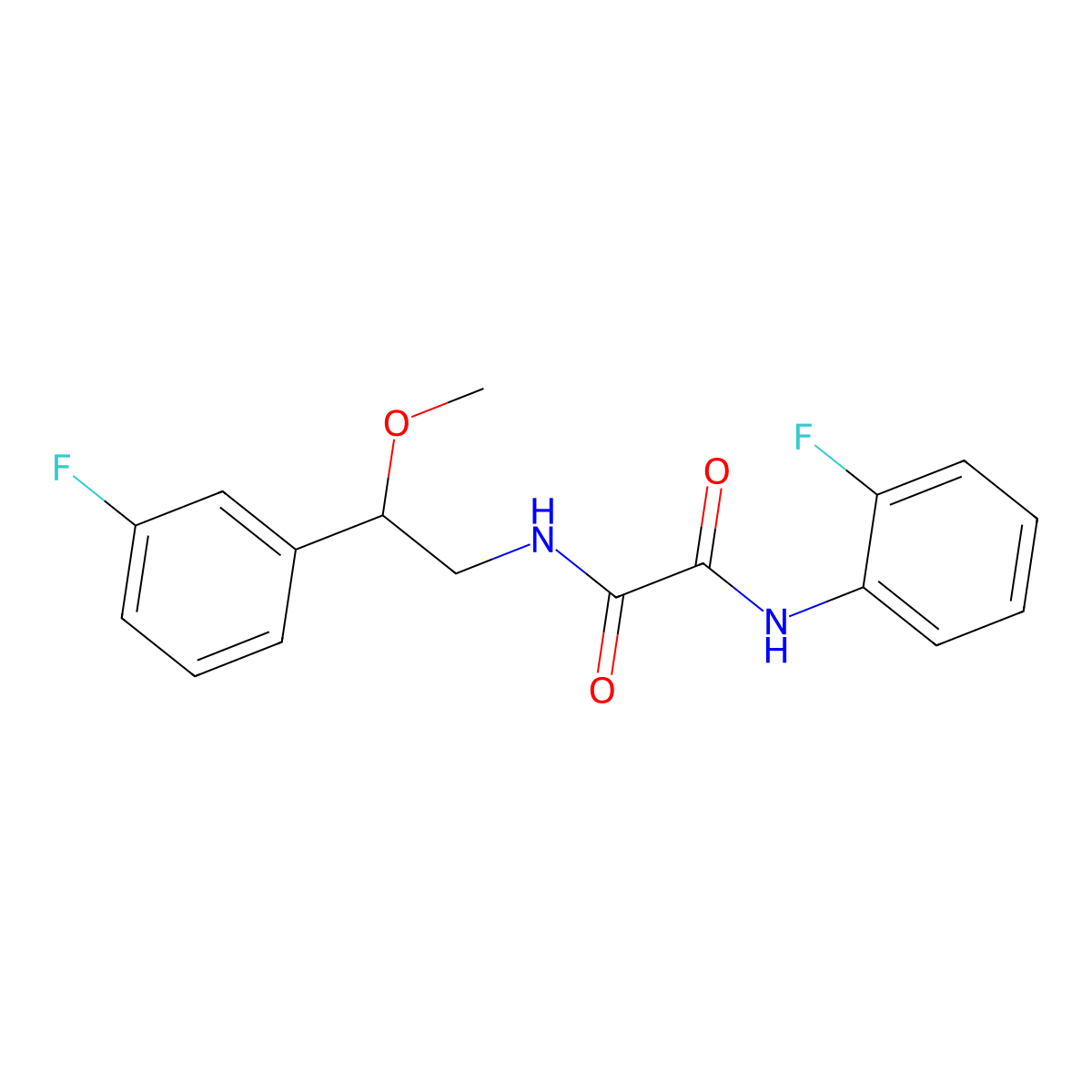 N1-(2-fluorophenyl)-N2-(2-(3-fluorophenyl)-2-methoxyethyl)oxalamide molecular structure, CAS 1795455-36-5