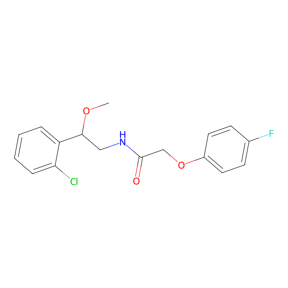 N-[2-(2-chlorophenyl)-2-methoxyethyl]-2-(4-fluorophenoxy)acetamide molecular structure, CAS 1795455-45-6