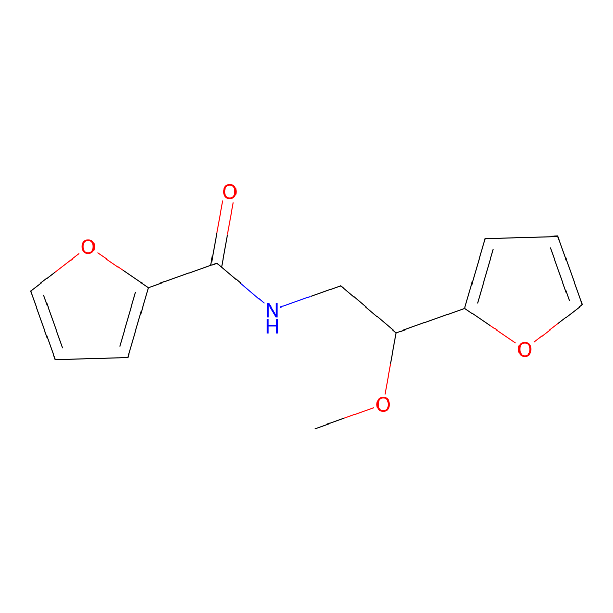 N-[2-(furan-2-yl)-2-methoxyethyl]furan-2-carboxamide molecular structure, CAS 1795455-70-7