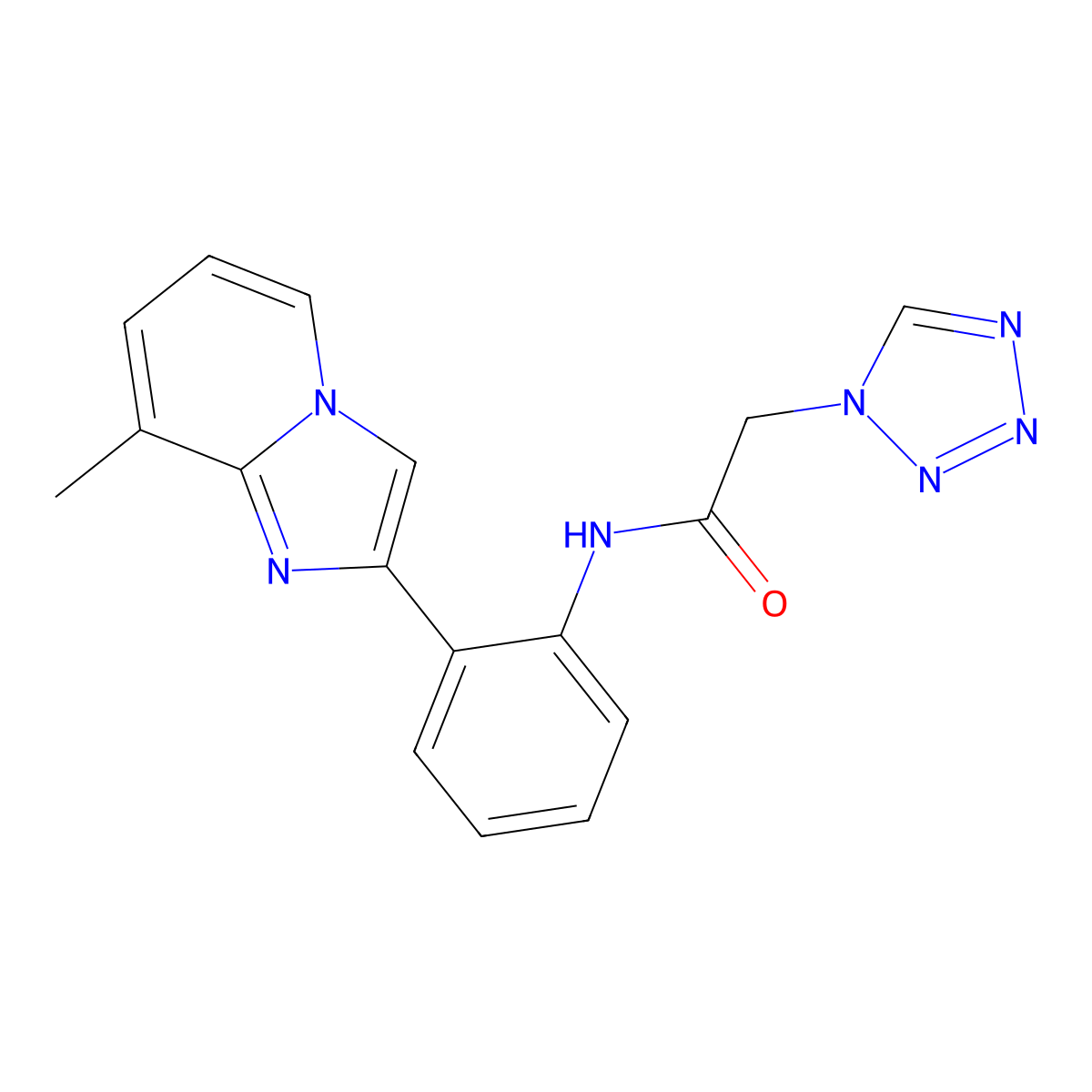 N-(2-(8-methylimidazo[1,2-a]pyridin-2-yl)phenyl)-2-(1H-tetrazol-1-yl)acetamide molecular structure, CAS 1795457-20-3