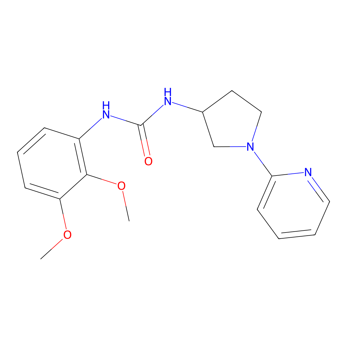 1-(2,3-Dimethoxyphenyl)-3-[1-(pyridin-2-yl)pyrrolidin-3-yl]urea molecular structure, CAS 1795458-42-2