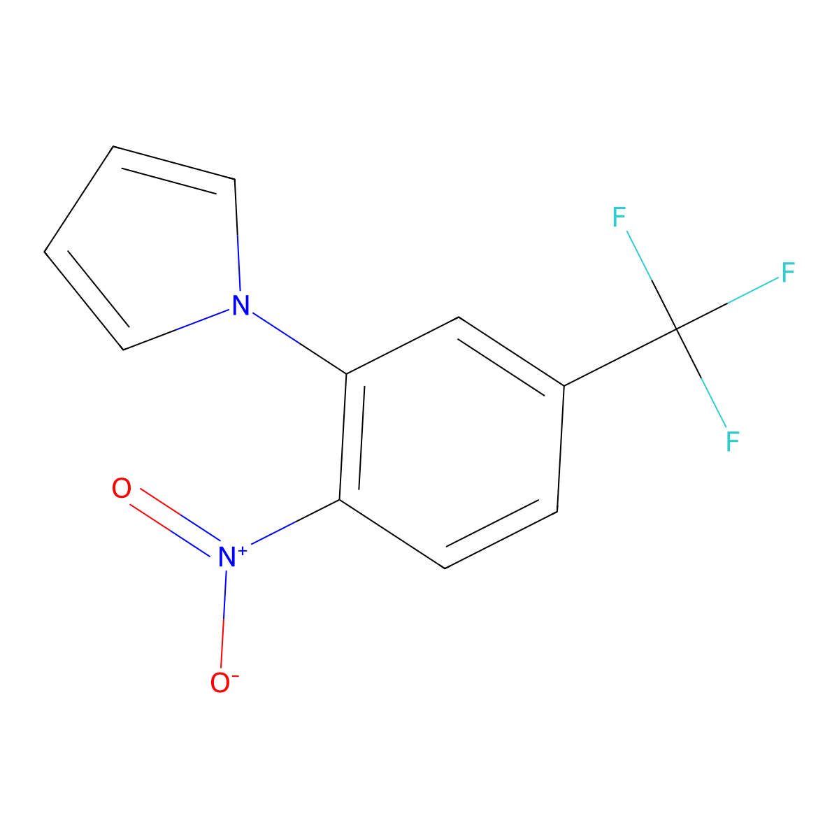 1-[2-Nitro-5-(trifluoromethyl)phenyl]-1H-pyrrole molecular structure, CAS 1795460-19-3