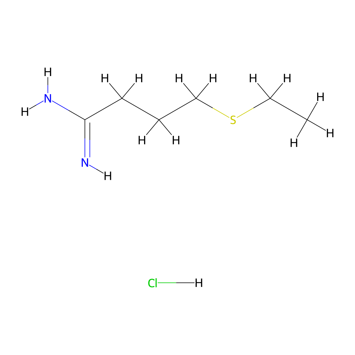 4-(Ethylsulfanyl)butanimidamide hydrochloride molecular structure, CAS 1795462-69-9