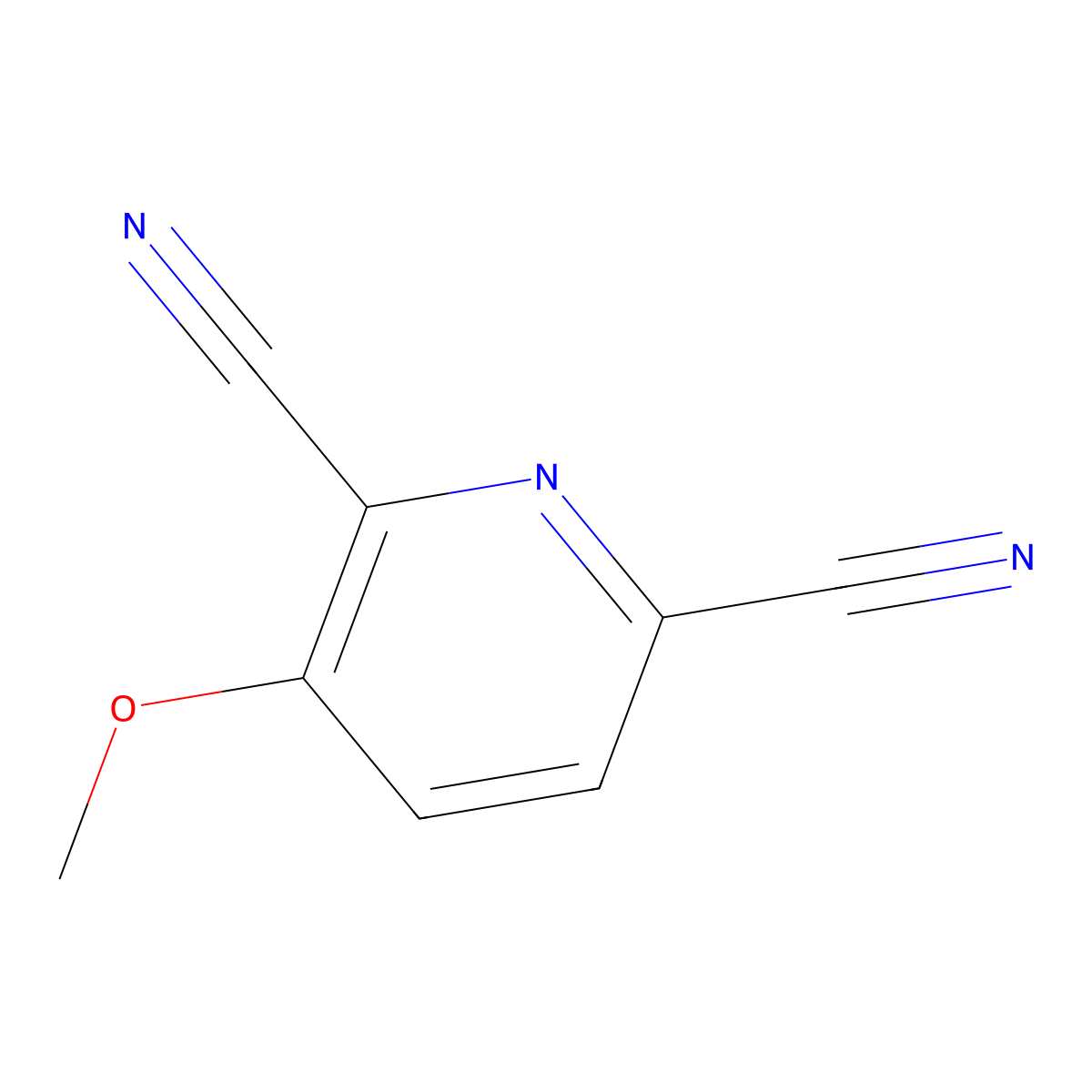 3-Methoxypyridine-2,6-dicarbonitrile molecular structure, CAS 1795466-51-1
