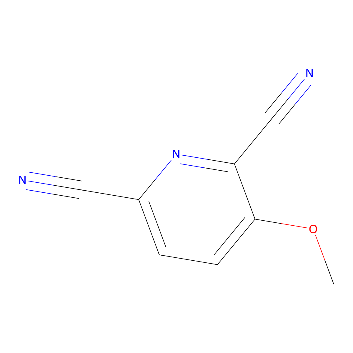 3-Methoxypyridine-2,6-dicarbonitrile molecular structure, CAS 1795466-51-1