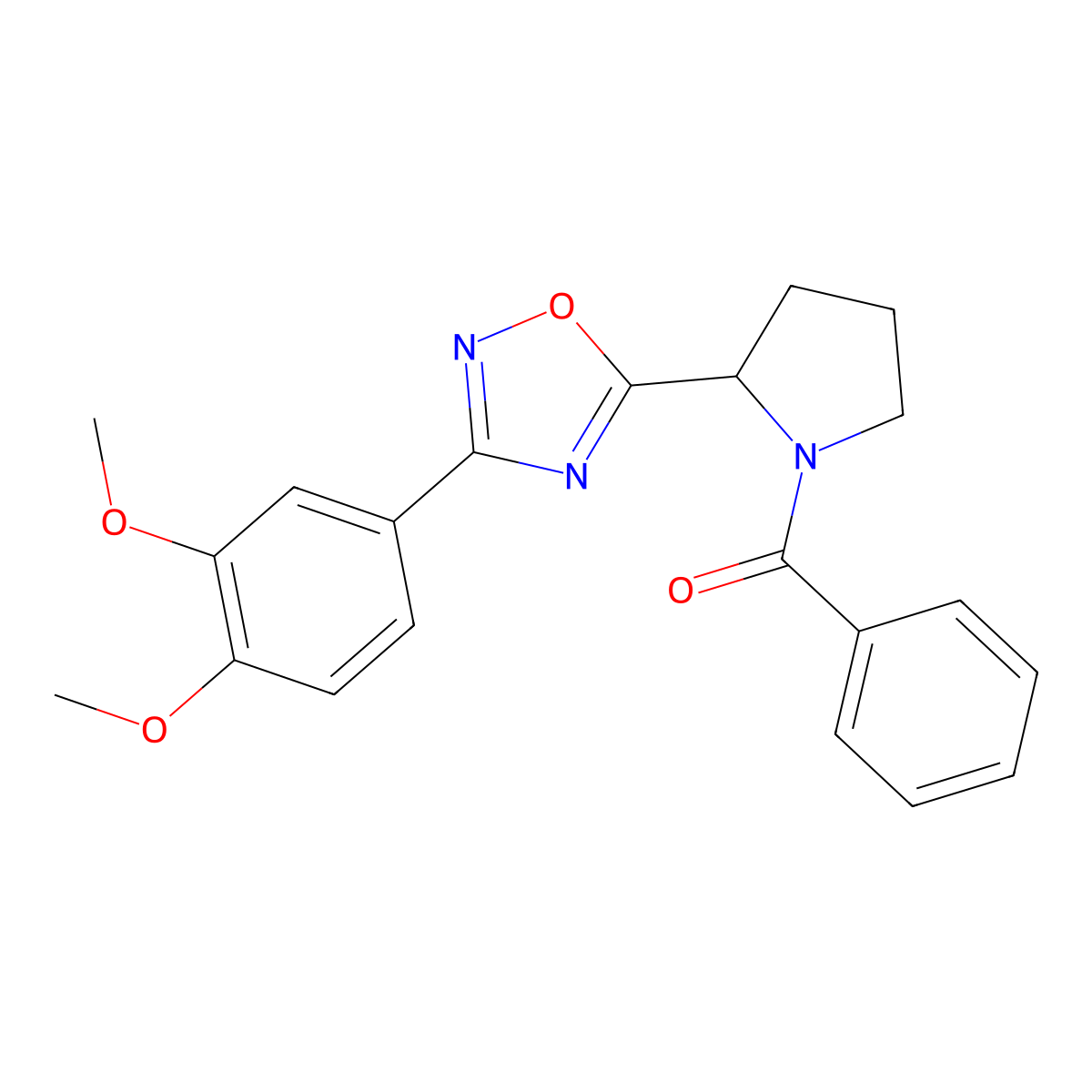 5-(1-Benzoylpyrrolidin-2-yl)-3-(3,4-dimethoxyphenyl)-1,2,4-oxadiazole molecular structure, CAS 1795467-66-1