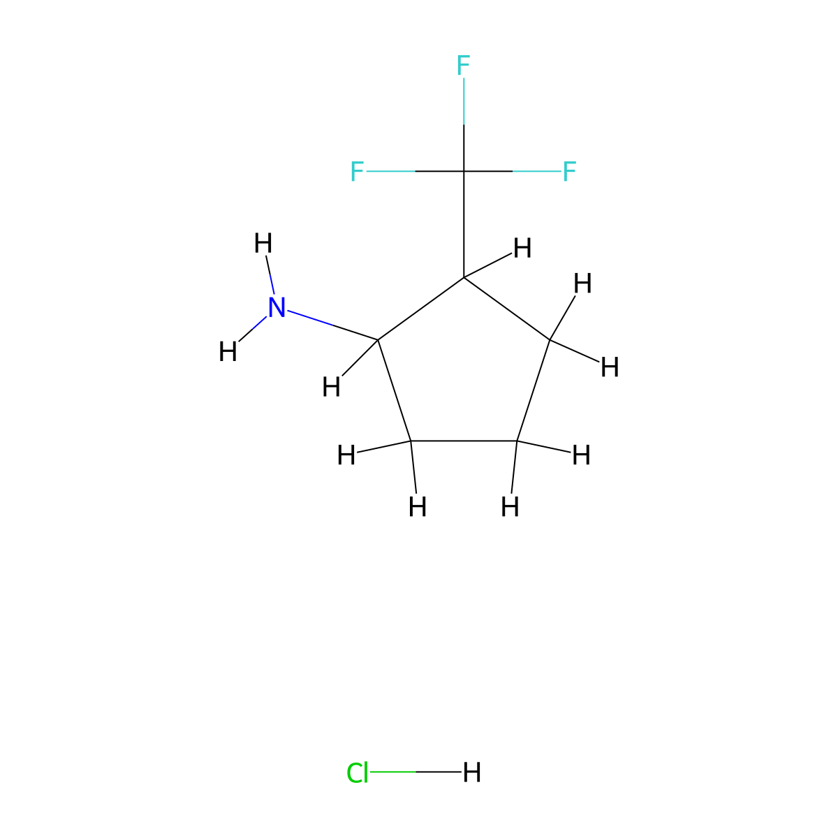 2-(Trifluoromethyl)cyclopentan-1-amine hydrochloride molecular structure, CAS 1795467-82-1