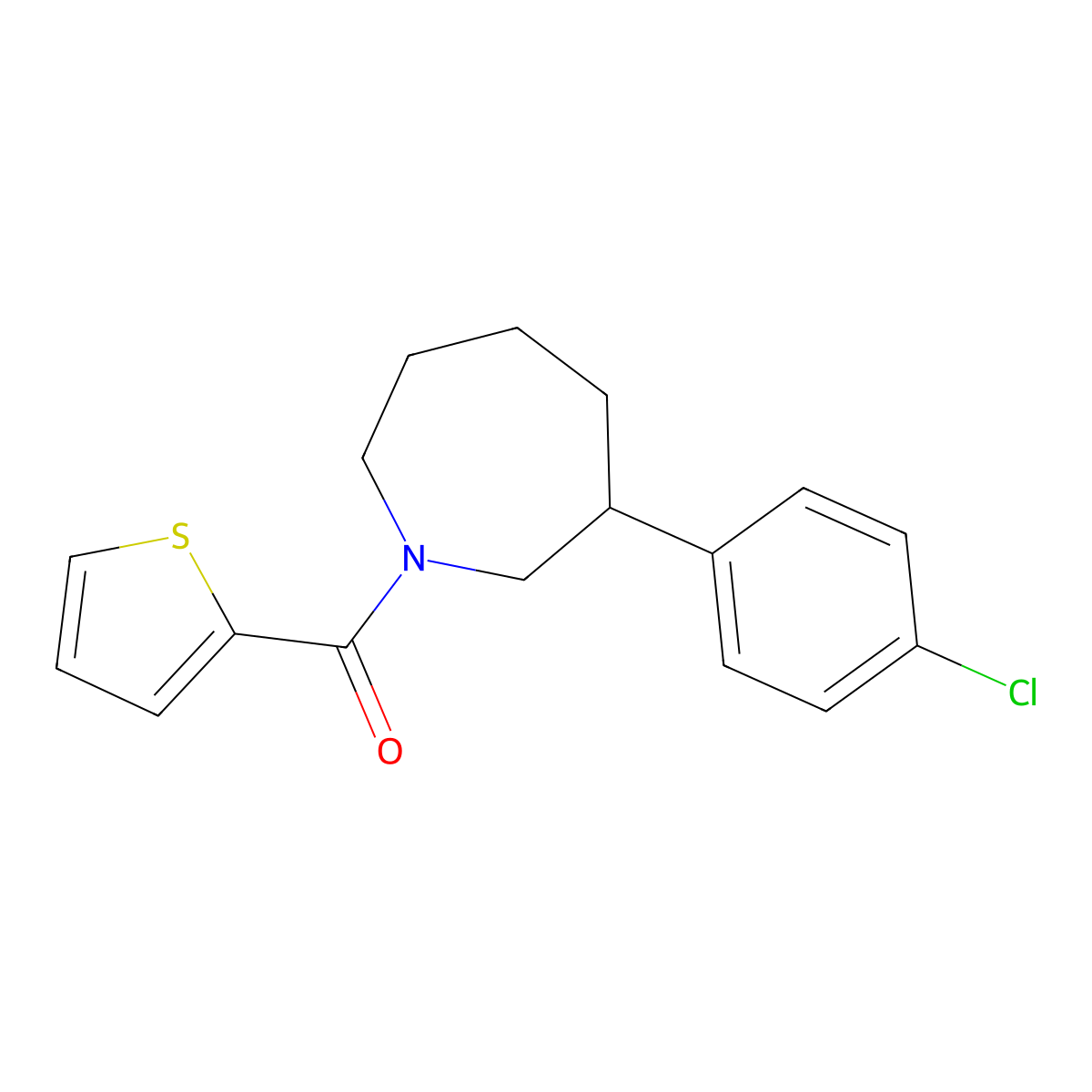 (3-(4-Chlorophenyl)azepan-1-yl)(thiophen-2-yl)methanone molecular structure, CAS 1795471-43-0