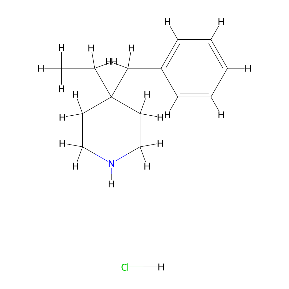 4-Benzyl-4-ethylpiperidine hydrochloride molecular structure, CAS 1795471-44-1