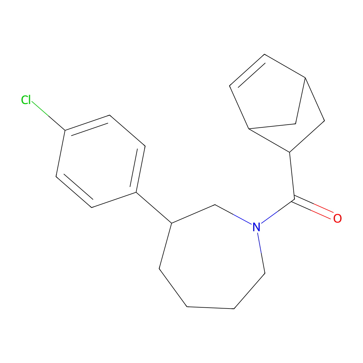 Bicyclo[2.2.1]hept-5-en-2-yl(3-(4-chlorophenyl)azepan-1-yl)methanone molecular structure, CAS 1795471-50-9