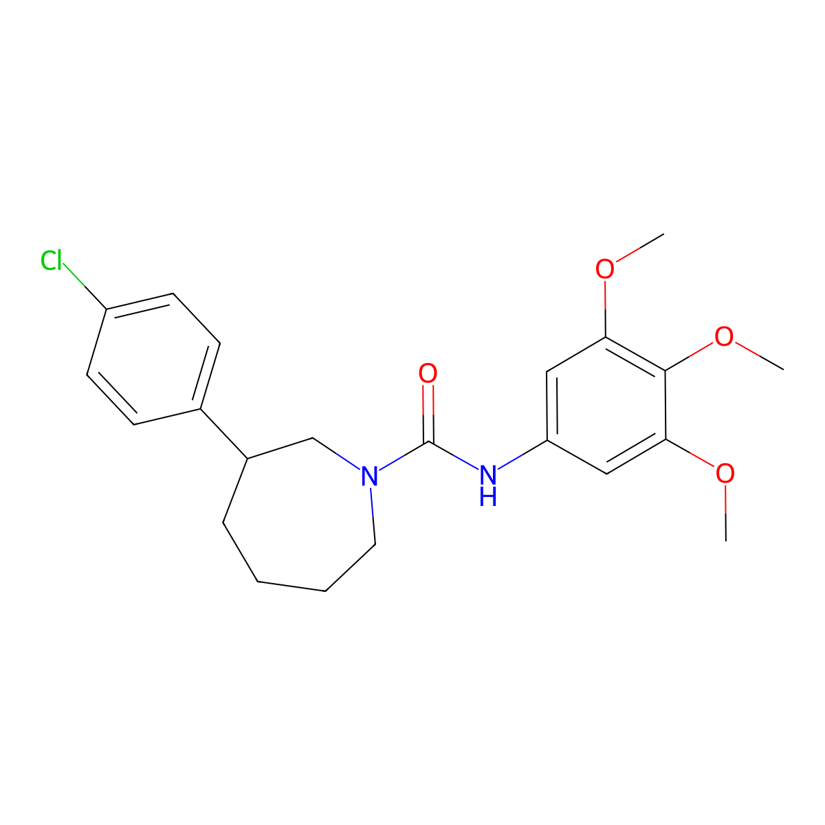 3-(4-chlorophenyl)-N-(3,4,5-trimethoxyphenyl)azepane-1-carboxamide molecular structure, CAS 1795471-58-7