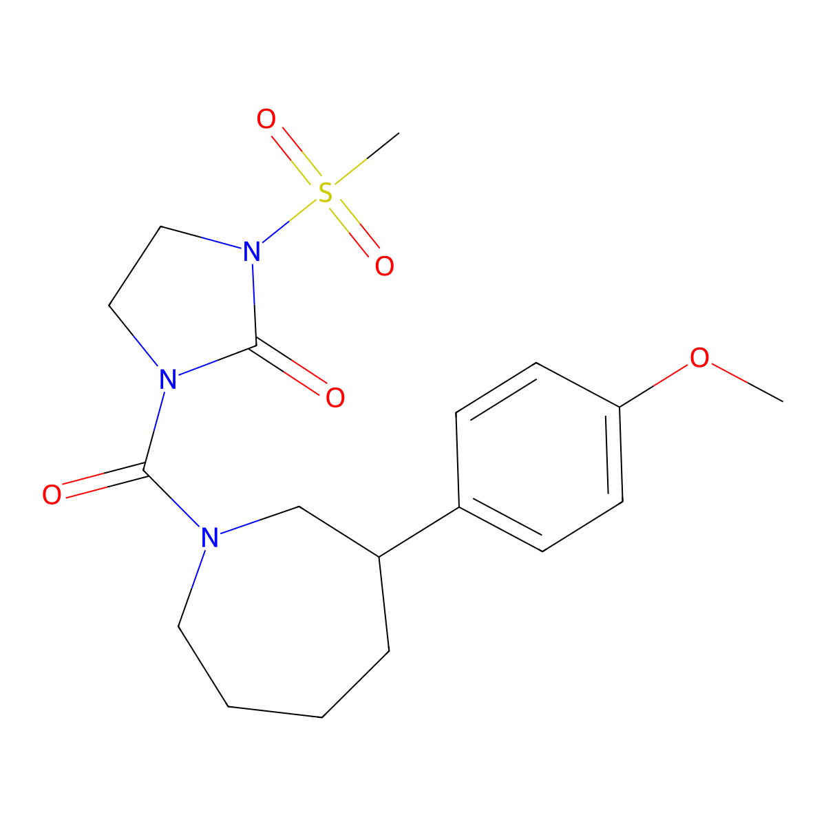 1-(3-(4-Methoxyphenyl)azepane-1-carbonyl)-3-(methylsulfonyl)imidazolidin-2-one molecular structure, CAS 1795471-64-5