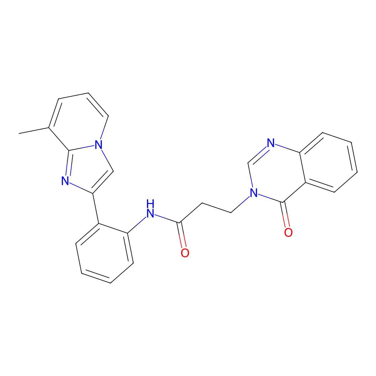 N-(2-(8-methylimidazo[1,2-a]pyridin-2-yl)phenyl)-3-(4-oxoquinazolin-3(4H)-yl)propanamide molecular structure, CAS 1795472-08-0