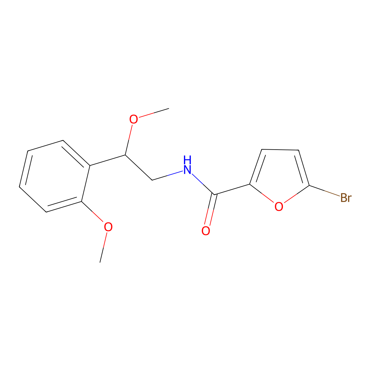 5-bromo-N-[2-methoxy-2-(2-methoxyphenyl)ethyl]furan-2-carboxamide molecular structure, CAS 1795472-19-3