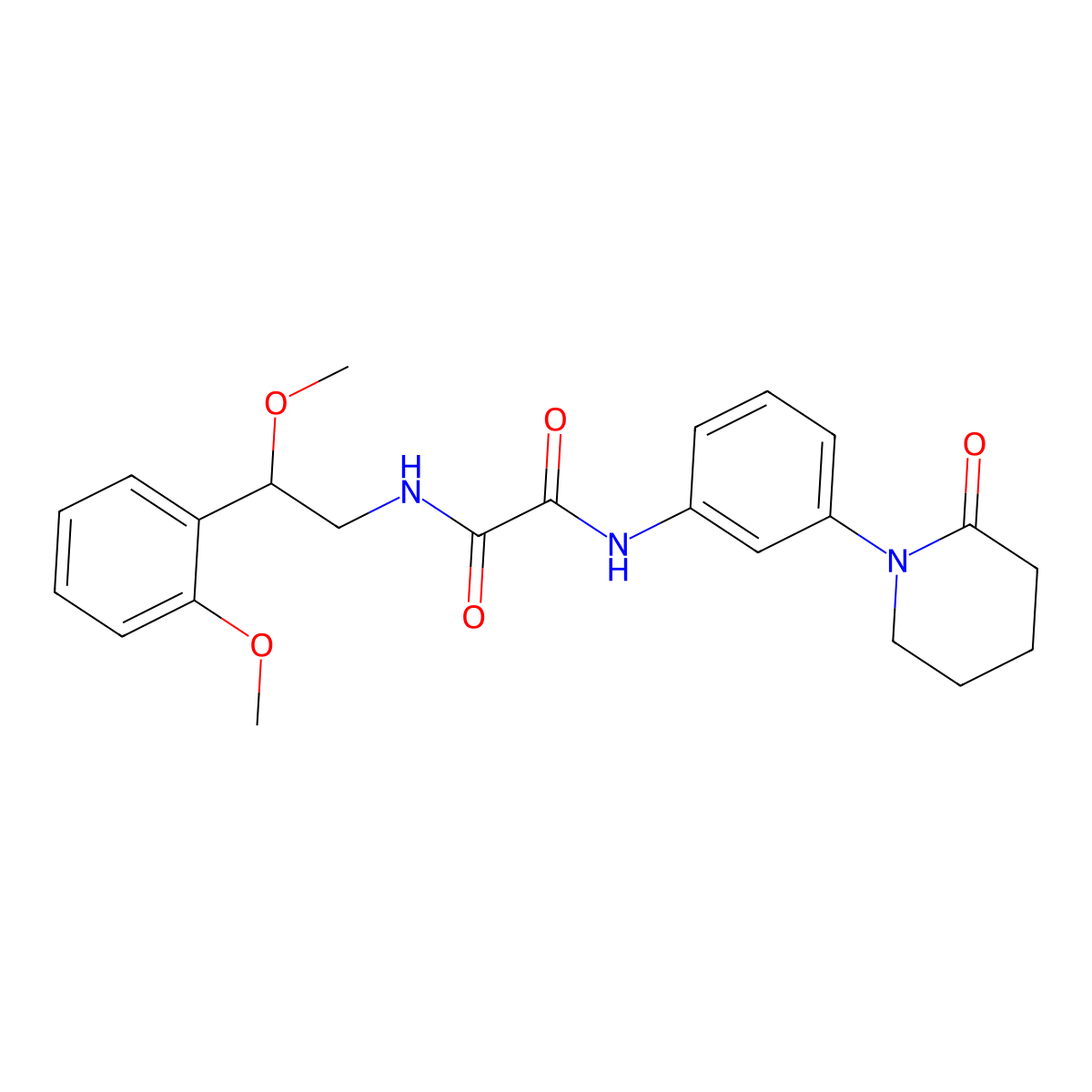 N1-(2-methoxy-2-(2-methoxyphenyl)ethyl)-N2-(3-(2-oxopiperidin-1-yl)phenyl)oxalamide molecular structure, CAS 1795472-30-8