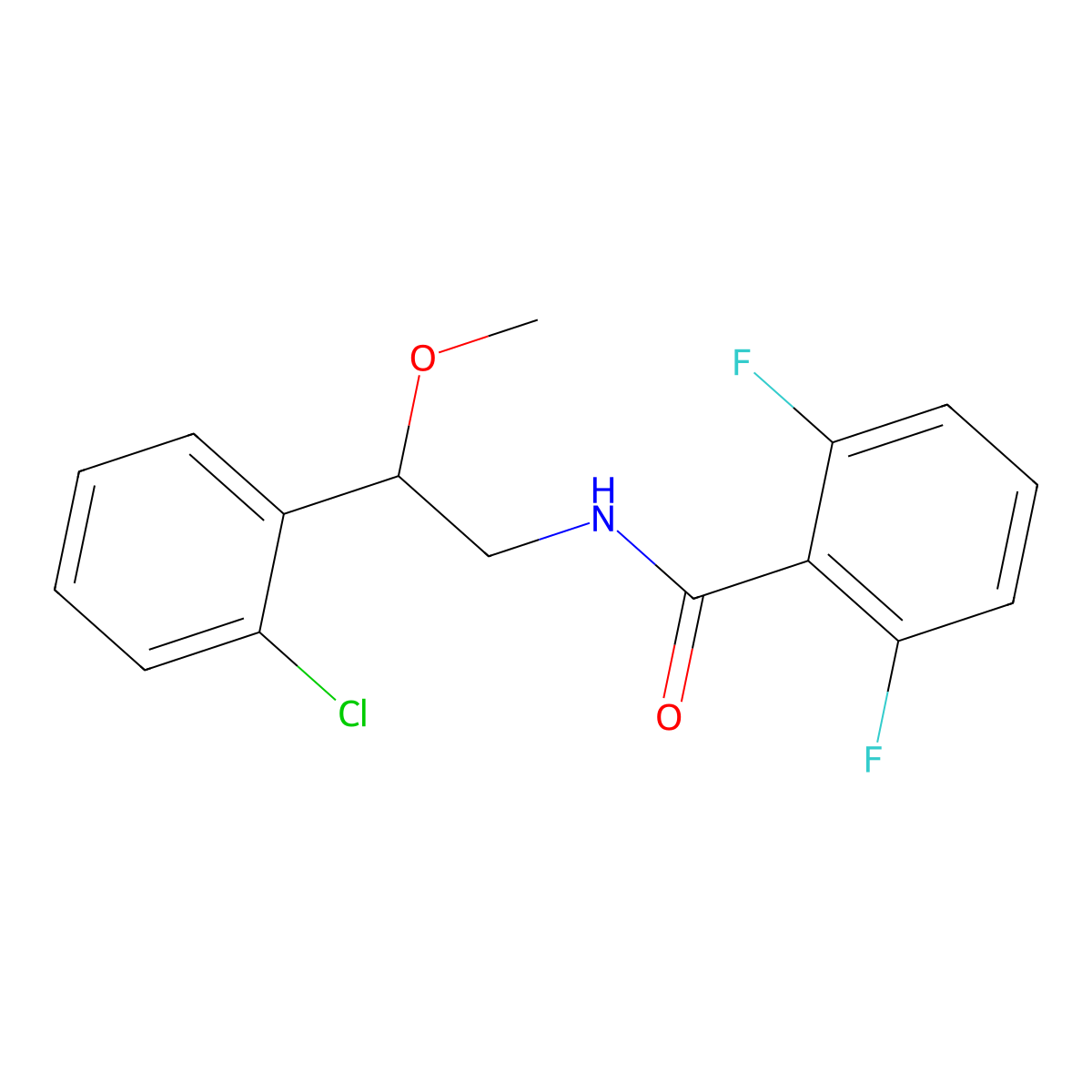 N-[2-(2-chlorophenyl)-2-methoxyethyl]-2,6-difluorobenzamide molecular structure, CAS 1795472-39-7