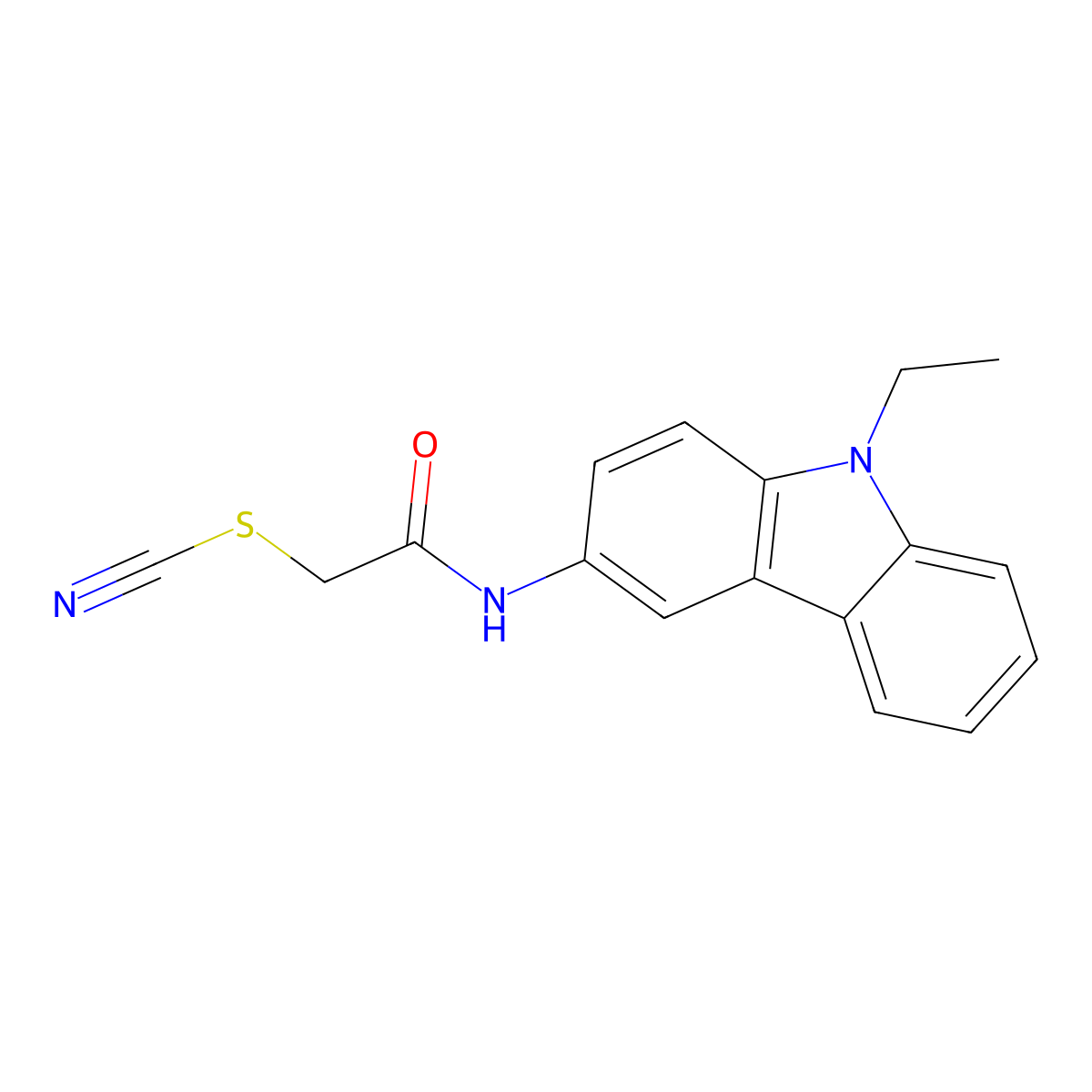 2-[(9-ethyl-9H-carbazol-3-yl)amino]-2-oxoethyl thiocyanate molecular structure, CAS 1795475-85-2