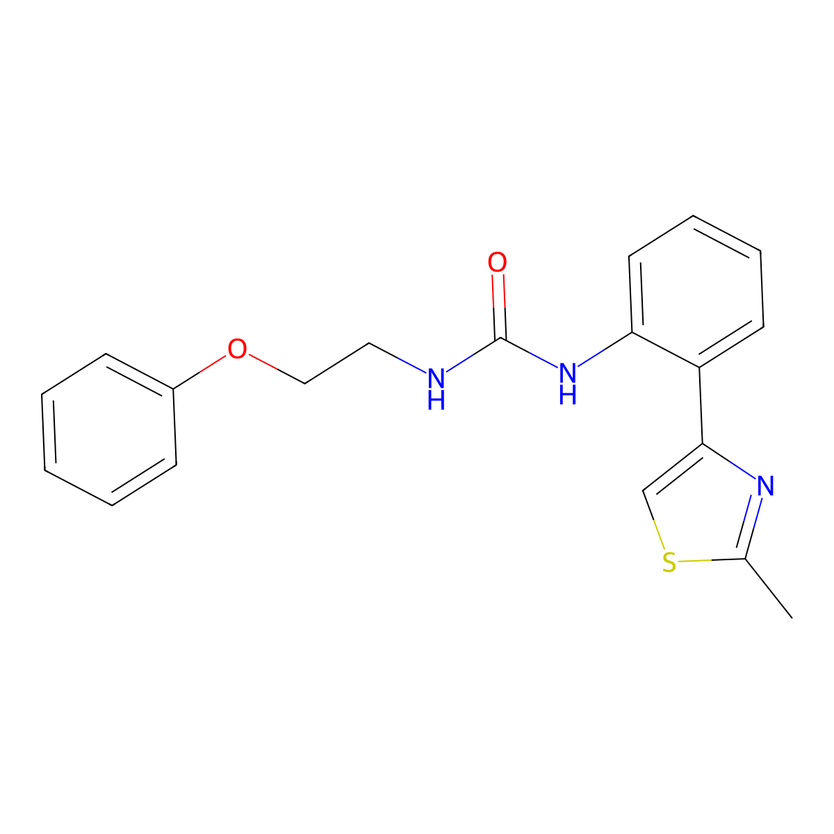 1-(2-(2-Methylthiazol-4-yl)phenyl)-3-(2-phenoxyethyl)urea molecular structure, CAS 1795476-63-9