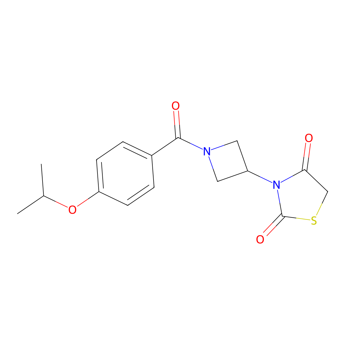 3-(1-(4-Isopropoxybenzoyl)azetidin-3-yl)thiazolidine-2,4-dione molecular structure, CAS 1795476-94-6
