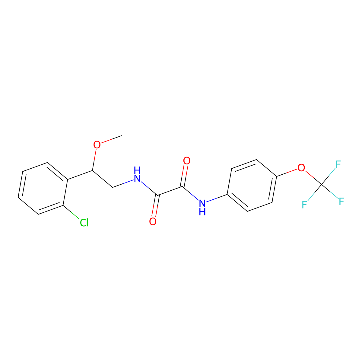N1-(2-(2-chlorophenyl)-2-methoxyethyl)-N2-(4-(trifluoromethoxy)phenyl)oxalamide molecular structure, CAS 1795478-97-5