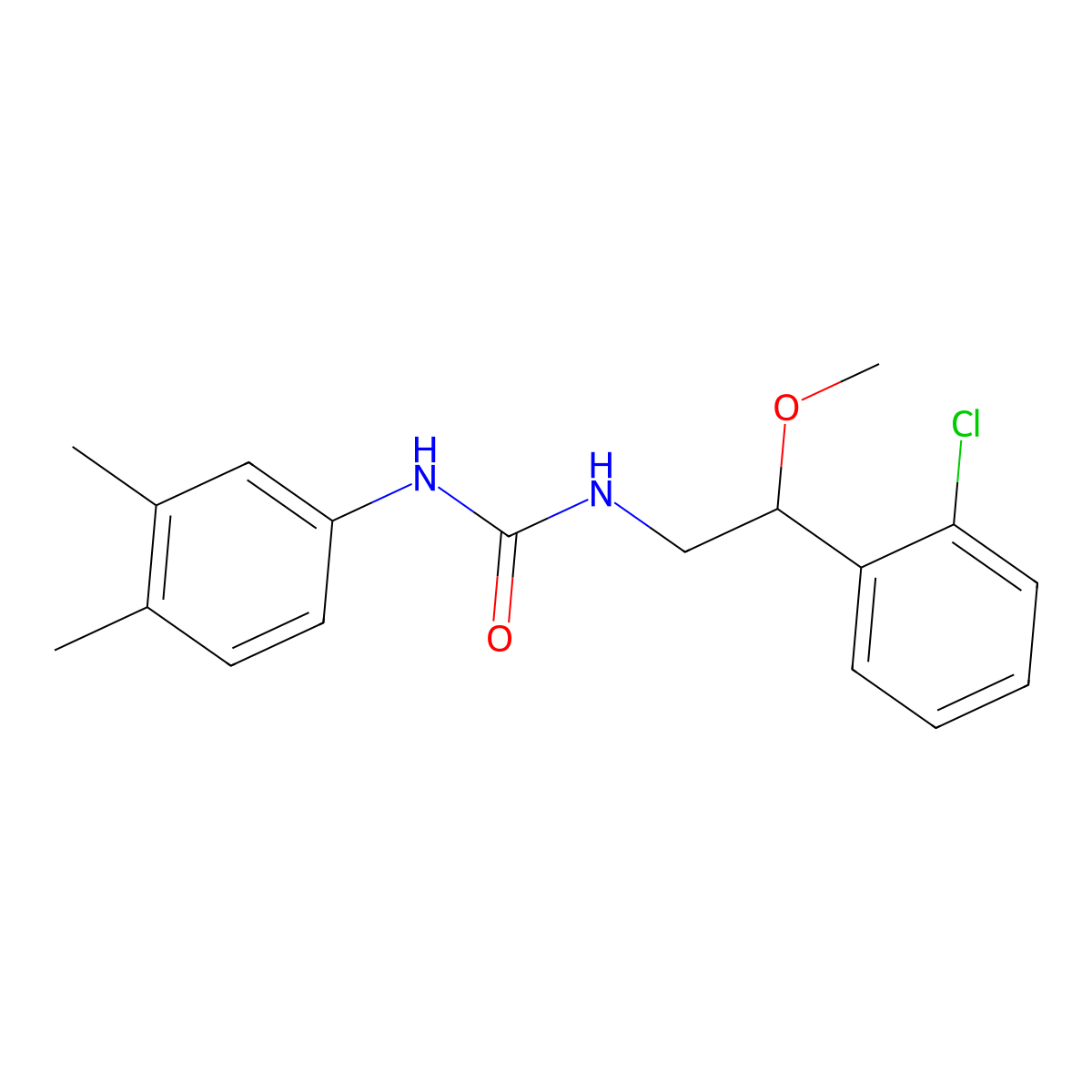1-(2-(2-Chlorophenyl)-2-methoxyethyl)-3-(3,4-dimethylphenyl)urea molecular structure, CAS 1795479-02-5