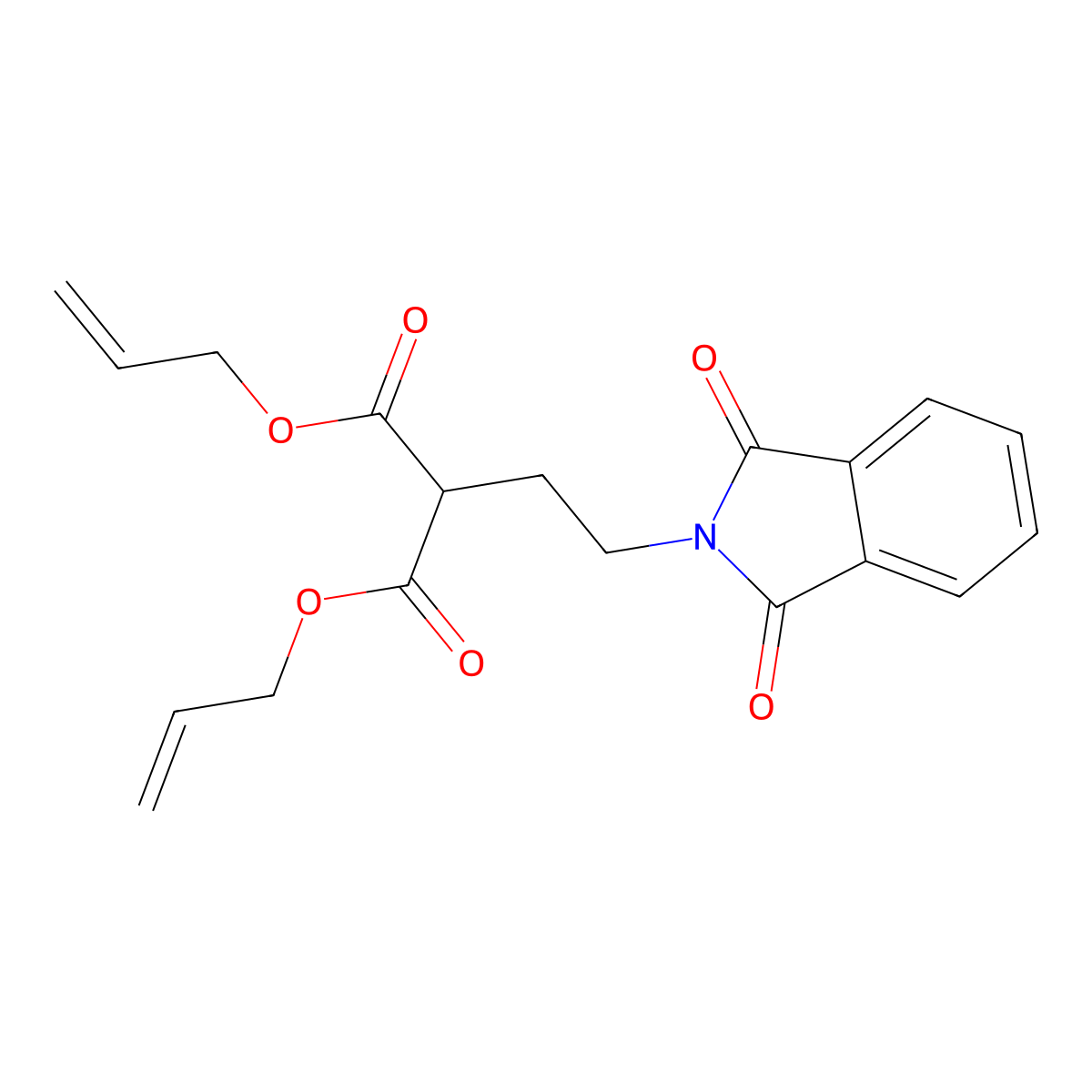 Diallyl 2-[2-(1,3-dioxoisoindolin-2-yl)ethyl]propanedioate molecular structure, CAS 179548-40-4
