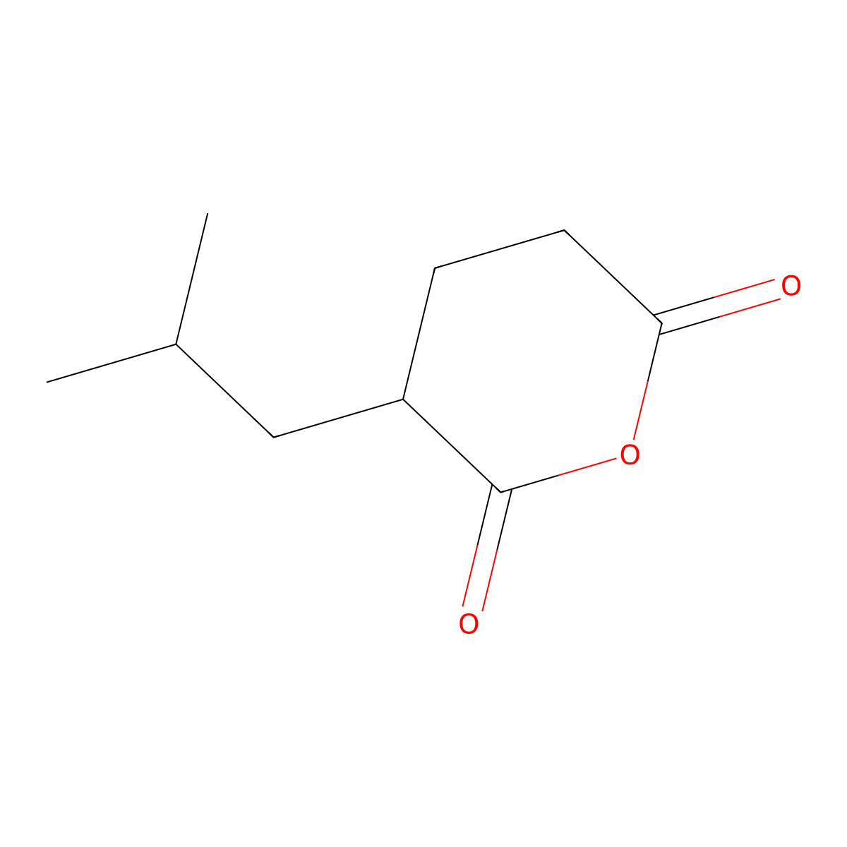 3-(2-Methylpropyl)oxane-2,6-dione molecular structure, CAS 179548-53-9