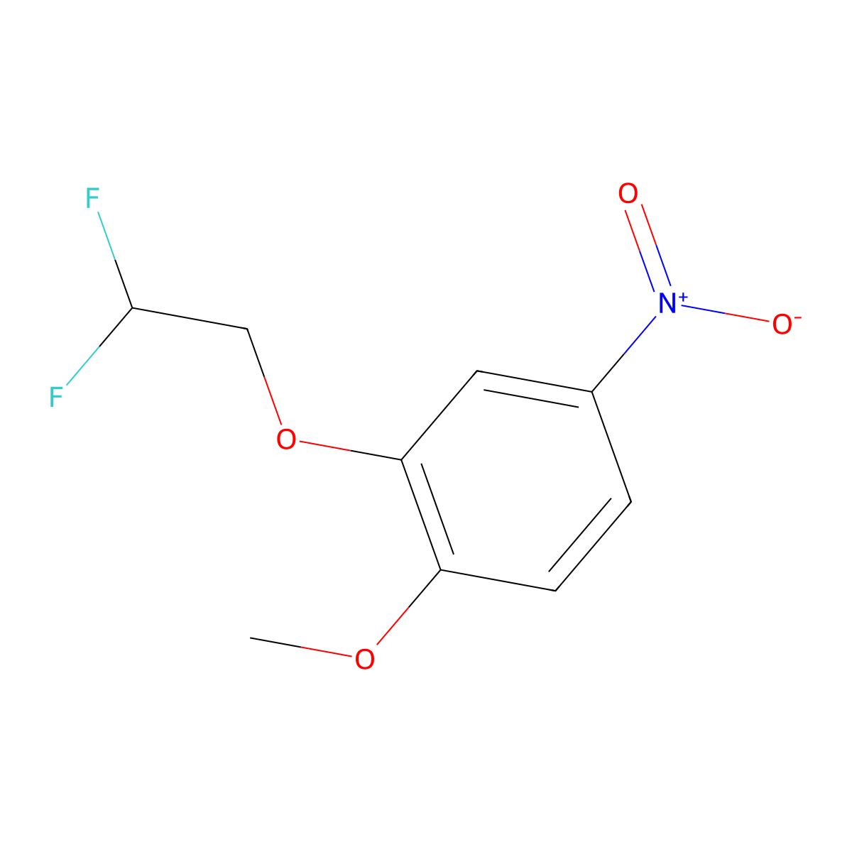 2-(2,2-Difluoroethoxy)-1-methoxy-4-nitrobenzene molecular structure, CAS 1795480-23-7