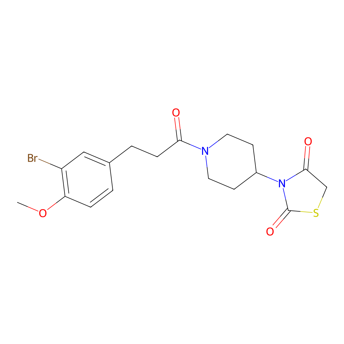 3-(1-(3-(3-Bromo-4-methoxyphenyl)propanoyl)piperidin-4-yl)thiazolidine-2,4-dione molecular structure, CAS 1795481-83-2