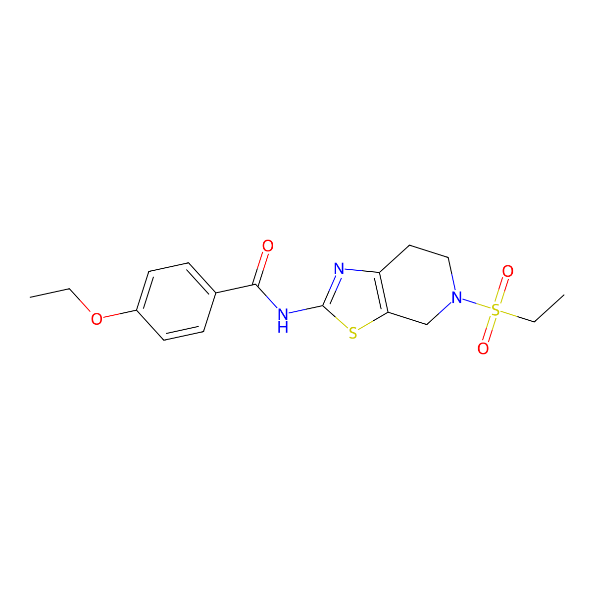 4-ethoxy-N-(5-(ethylsulfonyl)-4,5,6,7-tetrahydrothiazolo[5,4-c]pyridin-2-yl)benzamide molecular structure, CAS 1795484-77-3
